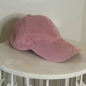 Pink Suedette Snapback Hat